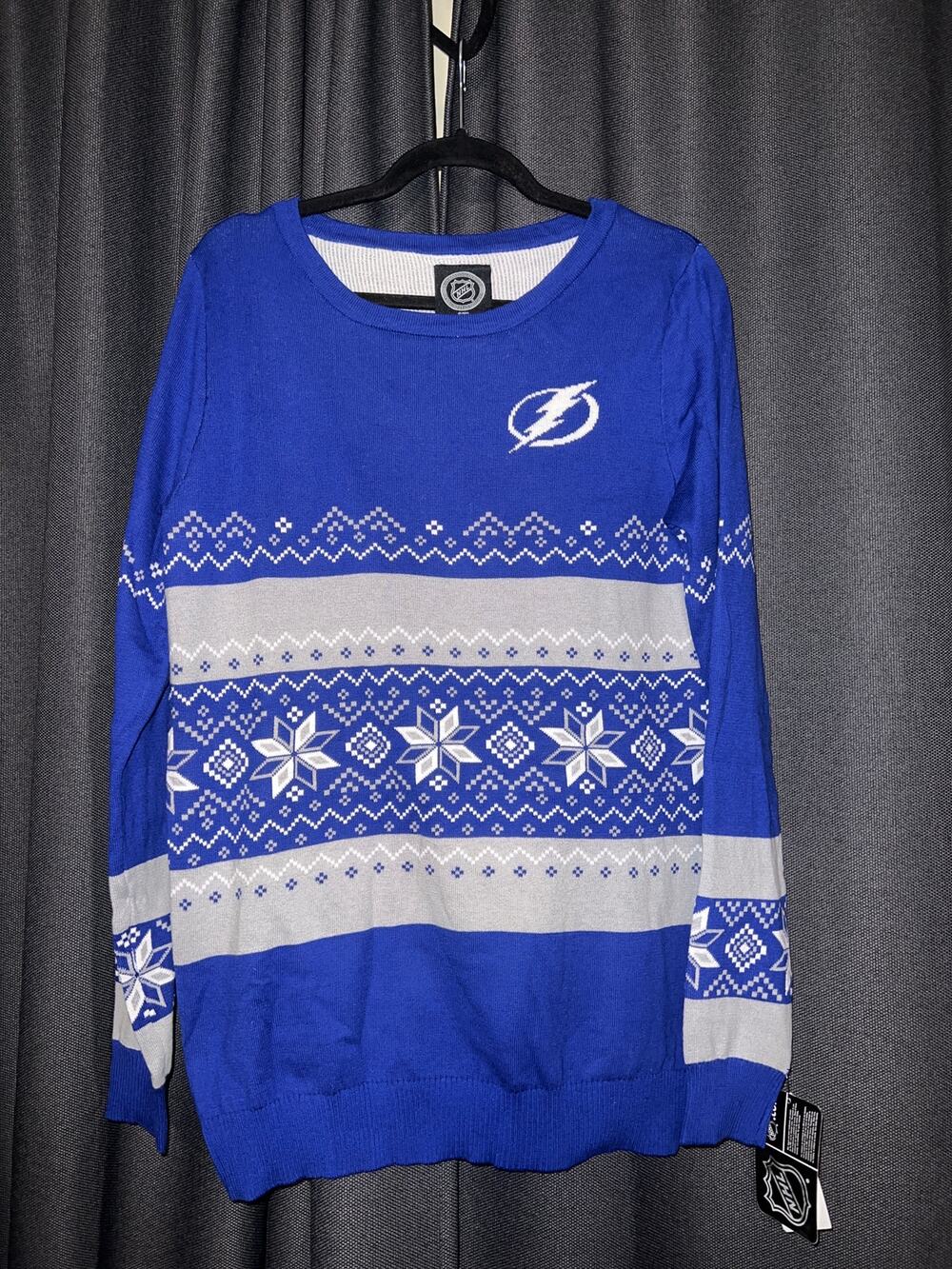 Ugly Christmas Sweater Xmas Size XL NHL Tampa Bay Lightening NWT